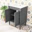 Meuble-lavabo simple 24 po avec plateau en céramique Sunde-1033434007