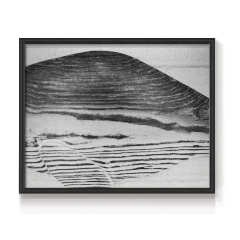 Found Textures III - reproduction encadrée, H 16 po x l 20 po, Noir, noir, noir, noir