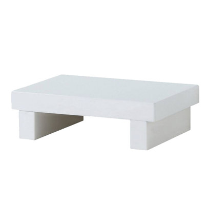 Table de chevet en bois avec finition blanche brillante pour l'attrait de la chambre à coucher laqué ultrabrillant