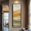Grande toile murale encadrée - Reproduction de paysage abstrait montagnes jaunes - 60 po x 20 po-2128019323-2128019322