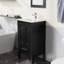 Armoire de salle de bain avec meuble-lavabo noir à motif ondulé à grain d'eau noir Goodyo
