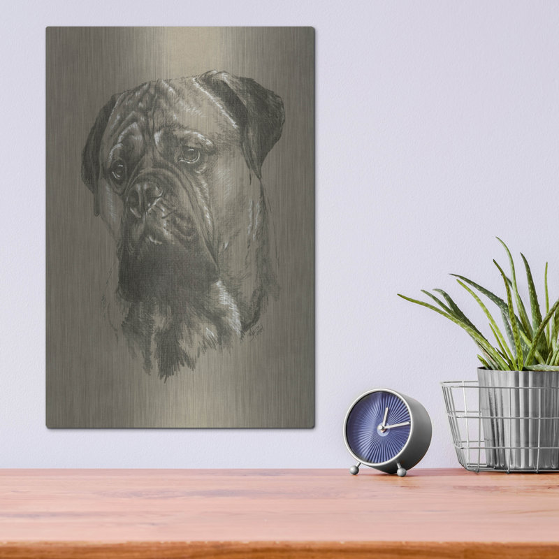 "Bull Mastiff" par Barbara Keith, H 16 po x l 12 po