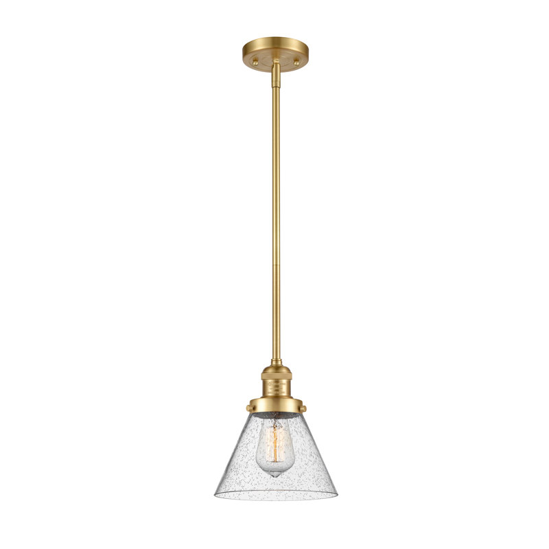 Emery 1 - Light Single Pendant, 10" H x 8" W x 8" D, Satin Gold