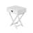 Armonie End Table with Drawer- Modern Sofa Side Table with X-Leg Design- Contemporary Style Wooden Stand for Living Room or Bedroom