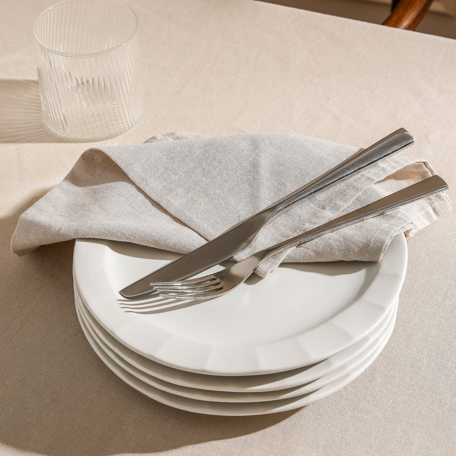 Oasis 10" Dinner Plate, White