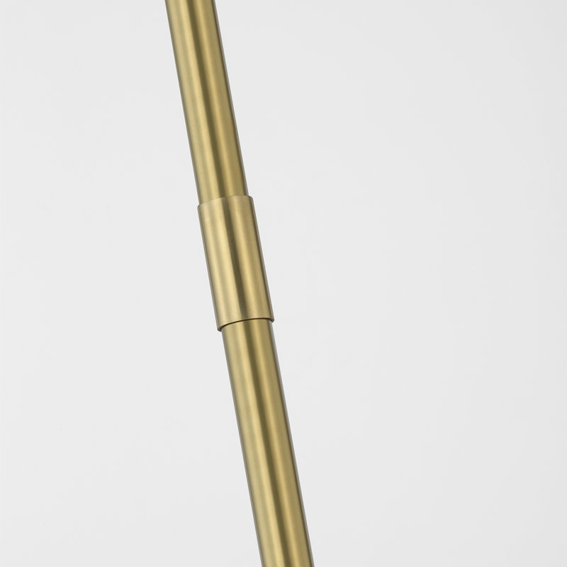 Amber Lewis Ponce Pendant with Shade, 47" H x 13" W x 13" D, Brass, Hand-Rubbed Antique Brass