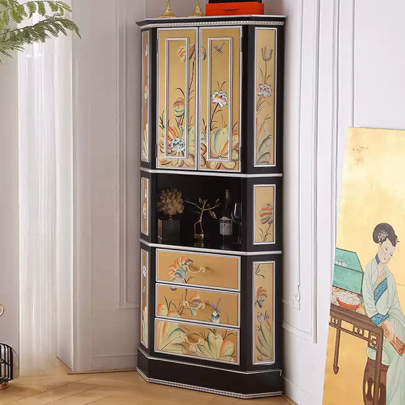 Armoire de rangement de vin d'angle
