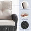 5-Person Outdoor Wicker Sofa Seating Group With Cushions-39079753-39079766