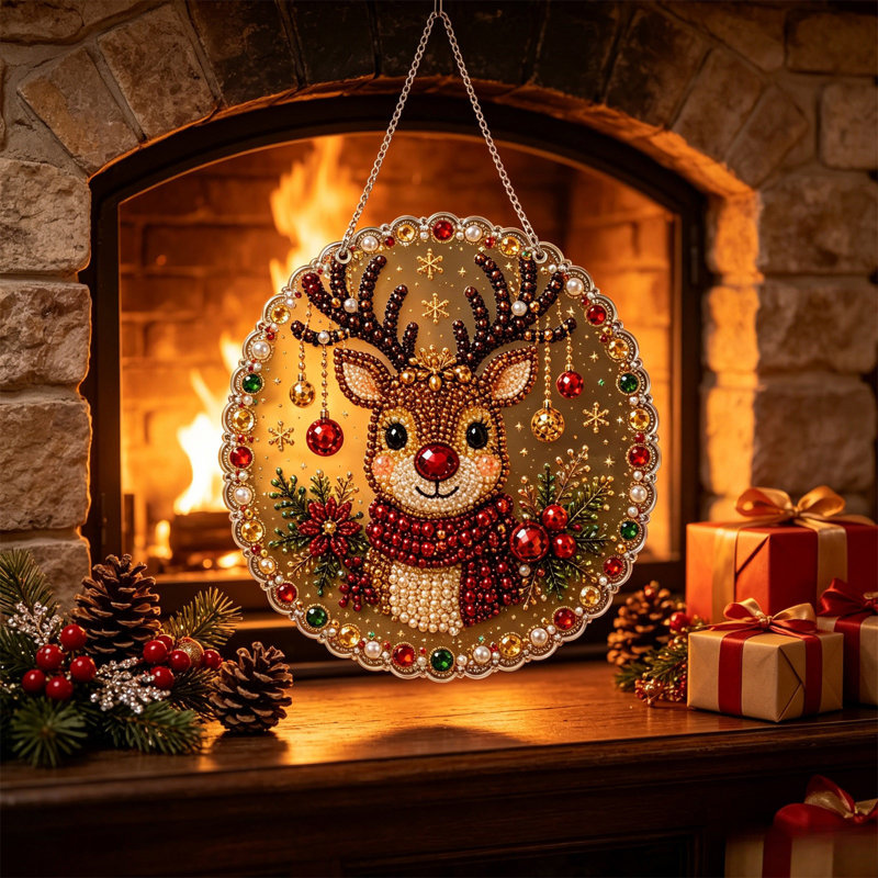 Décoration de Noël - Pendentif en forme de losange, C