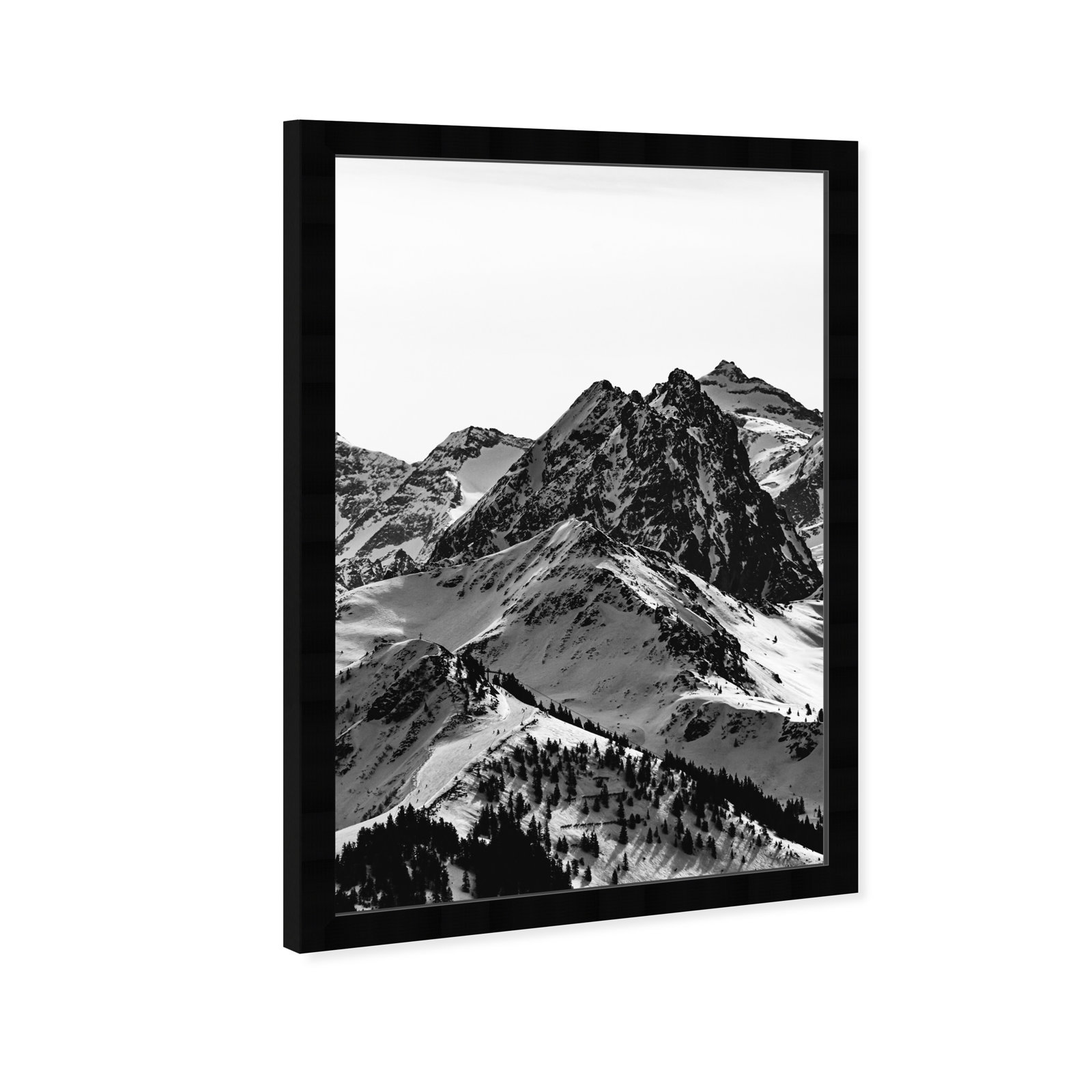 Up The Mountain by Oliver Gal, 32" H x 22" W x 0.5" D, Black