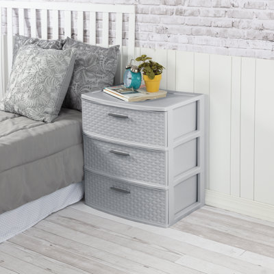 3 Drawer Wide Weave Tower