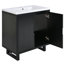 Ensemble de meuble-lavabo 30 po avec lavabo et armoire de rangement - structure en bois massif-773205093