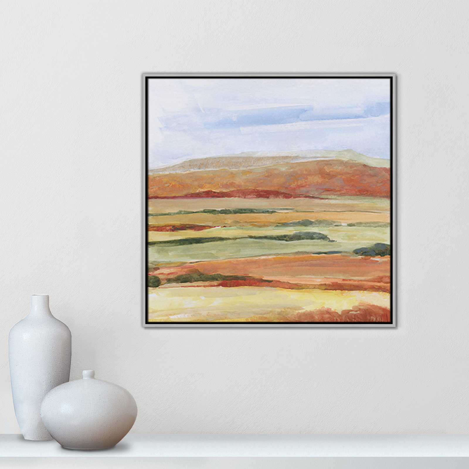 Damali "Sedona Magic" Print by Sally Swatland, 31.5" H x 31.5" W x 2" D, Silver