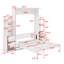 Grand lit escamotable mural avec tiroirs, tablettes et DEL-1796655272