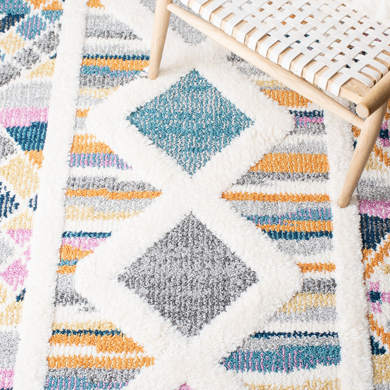 Moroccan Fringe Shag Performance Moroccan Rug, Rectangle 2'3" x 4'