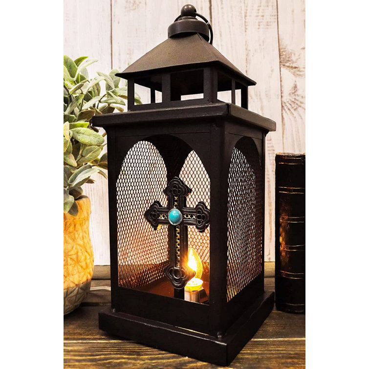 Old Fashioned Rustic Western Stars Electric Metal Lantern Lamp Or Shadow  Caster
