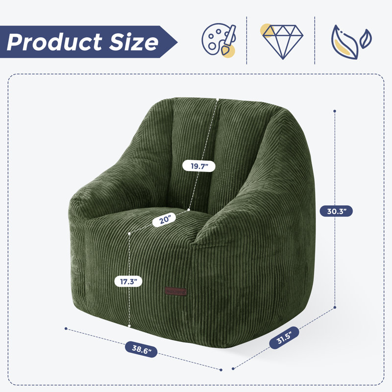 Fauteuil à billes Fauteuil à billes Comfy, Vert foncé