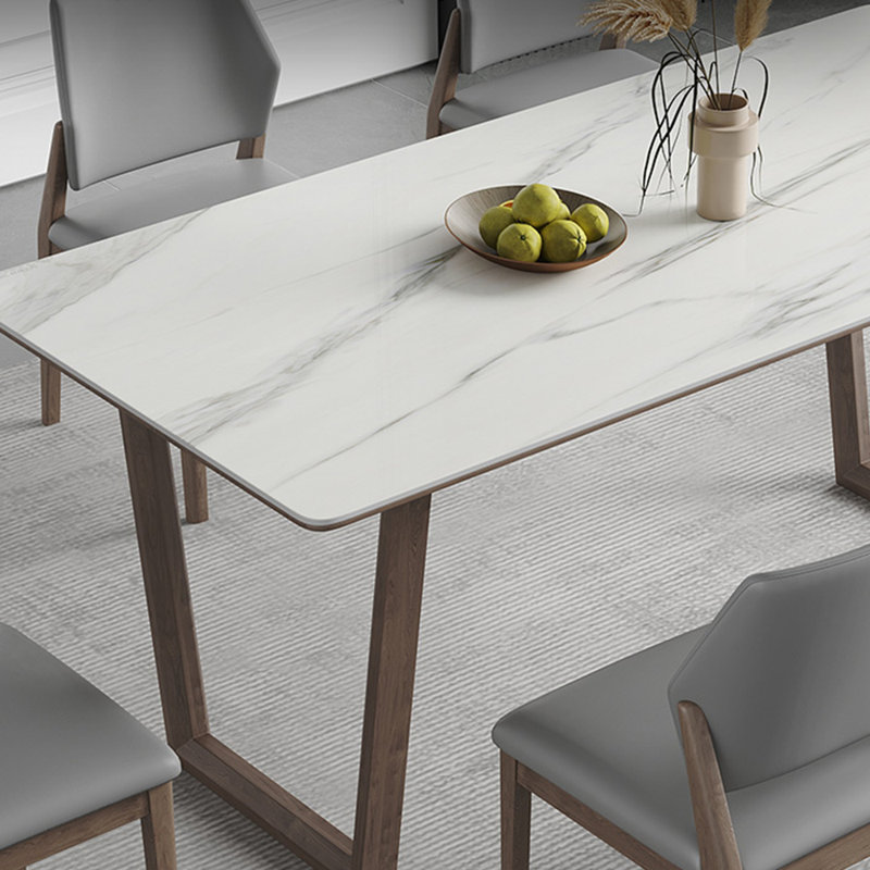 Rectangular modern simple family dining table set, 29.52"H x 70.86"L x 35.43"W