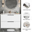 Meuble-lavabo 36 po avec lavabo en céramique - meuble-lavabo mural blanc