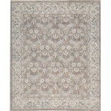 Hand-Knotted High-Quality Beige and Light Blue Area Rug