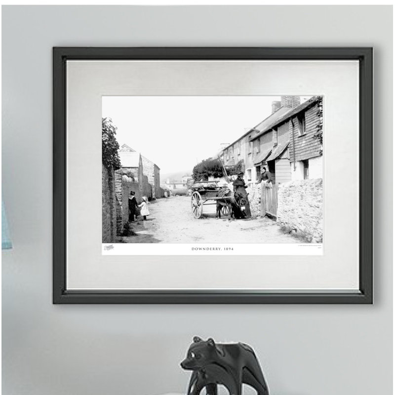 Downderry, 1894 - Single Picture Frame Print, 45cm H x 60cm W x 2.3cm D