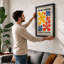 Paper Garden Blooms Geometric - Framed Print-1206964276-1206964279
