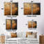 Bronze Moon Beam - Moon Wall Art Decor, ensemble de 2 impressions sur toile fantaisie dorée-1782893513-1782893512-1782893518