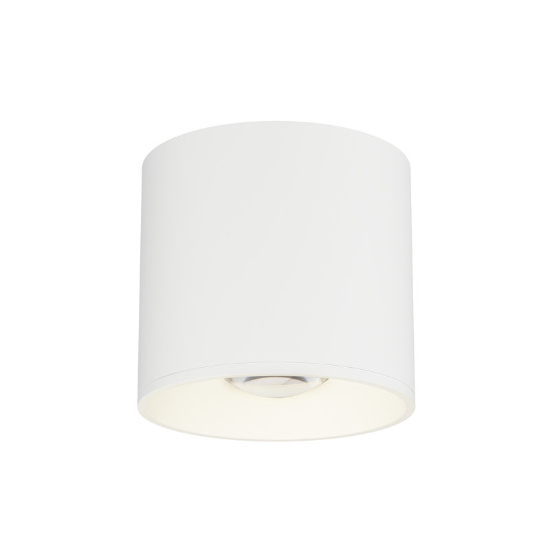 Plafonnier encastré DEL en verre Wendi, Blanc