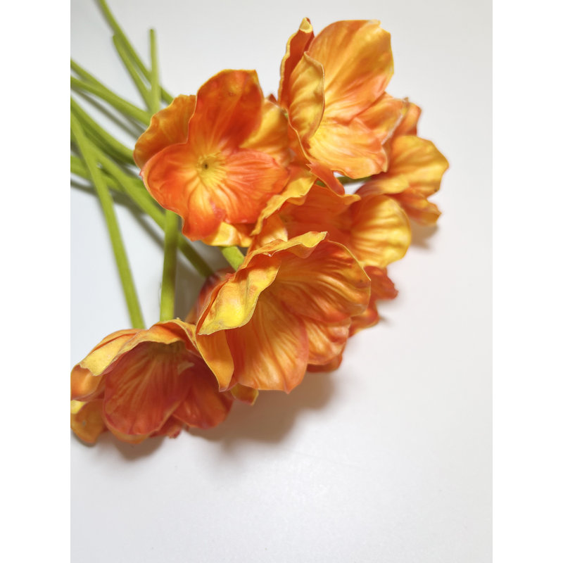 12Pcs Artificial Flowers False Poppy Flowers, Orange