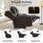 Manual Reclining Loveseat Sofa With Center Console, Storage & Cup Holders Overstuff Seat-1737490823