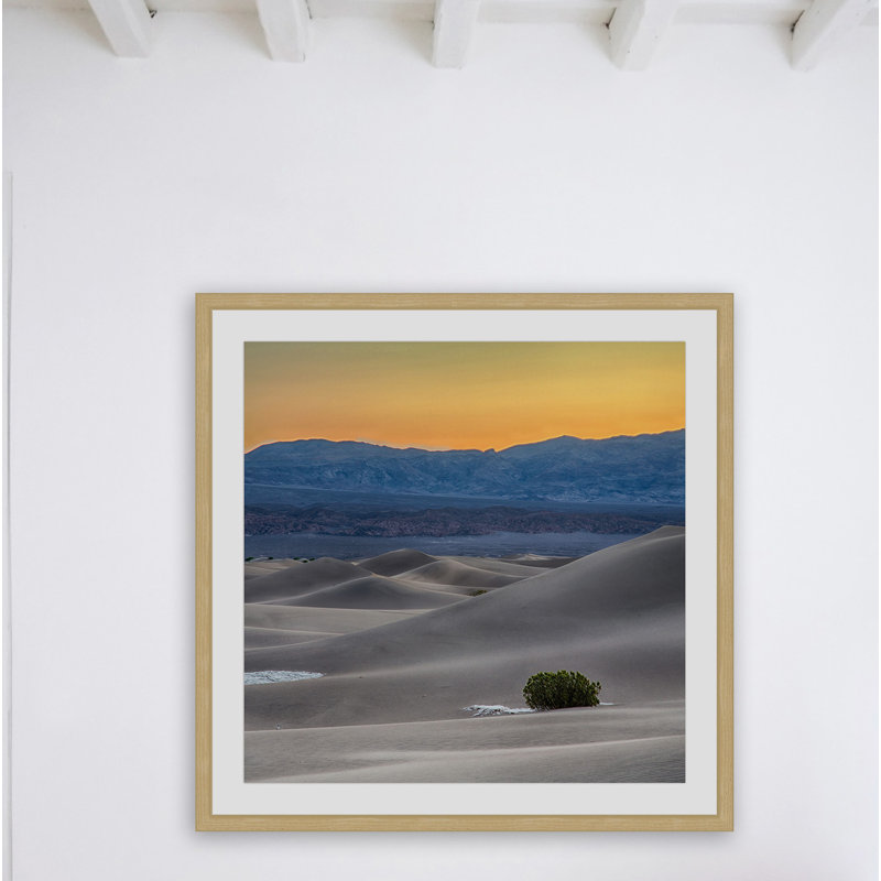 Rolling Sand Hills 1 Piece Wall Art, 41cm H x 41cm W x 3.81cm D, White, Natural Framed