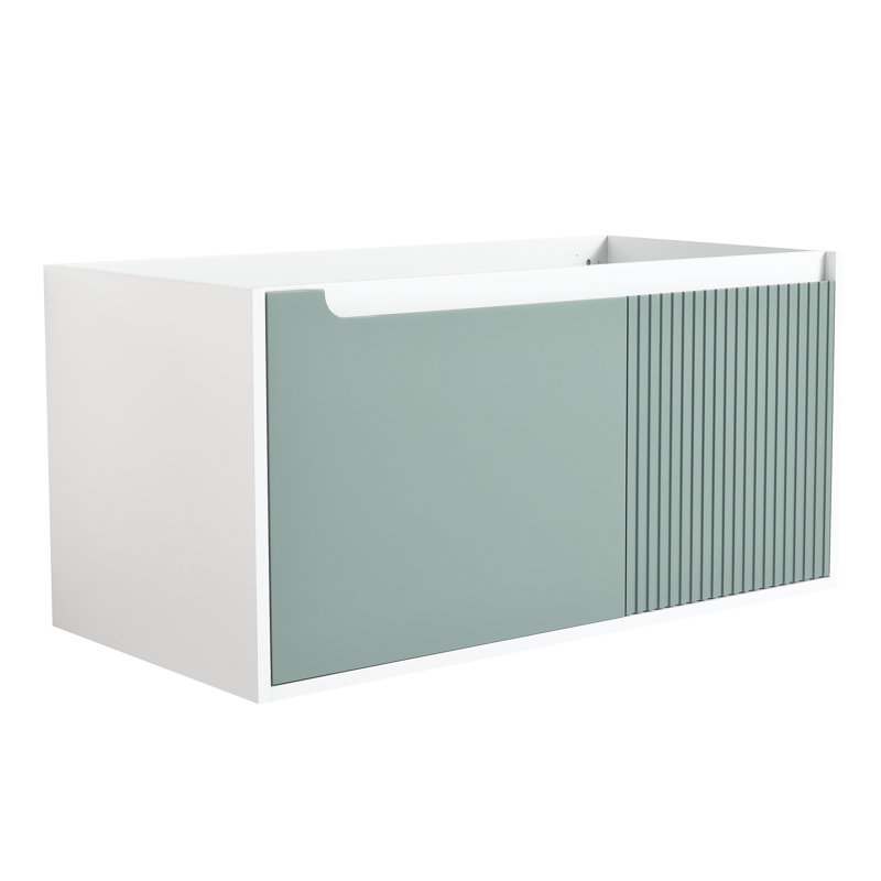 Meuble-lavabo de salle de bain avec - Matériau dans un style compact et simple menthe, H 19,45 po x l 38,1 po x P 18 po