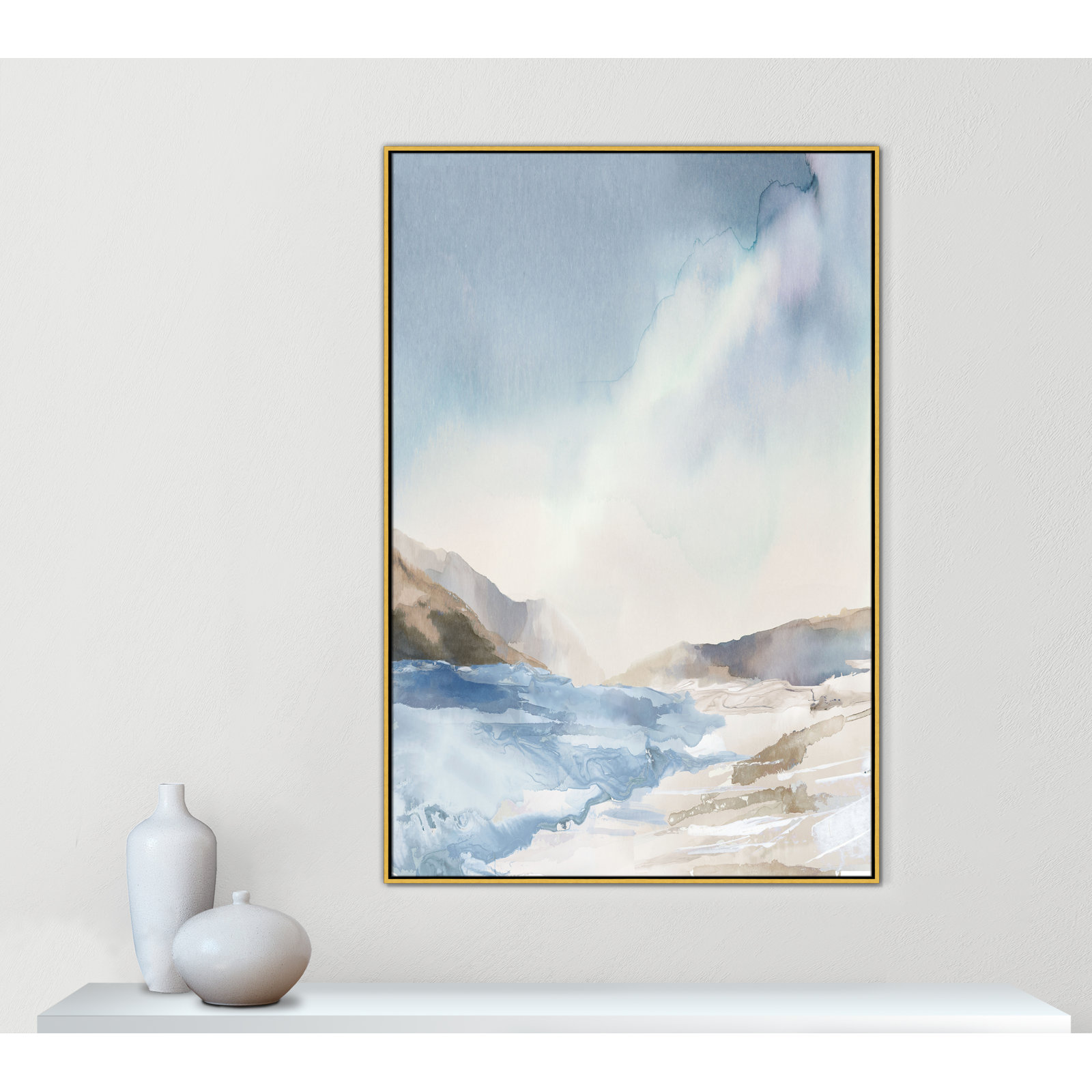 Coralie "Mystic Shores" Print, 61.5" H x 41.5" W, Gold