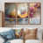 Toile avec cadre flottant brun