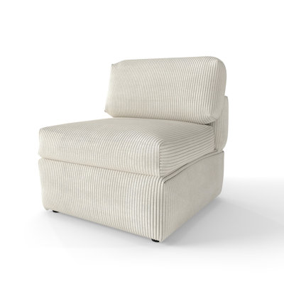 JOKO 34" Armless Modular Sofa Section – Straight Connector Unit For Custom Sectional Sofa Sets, Sold Individually