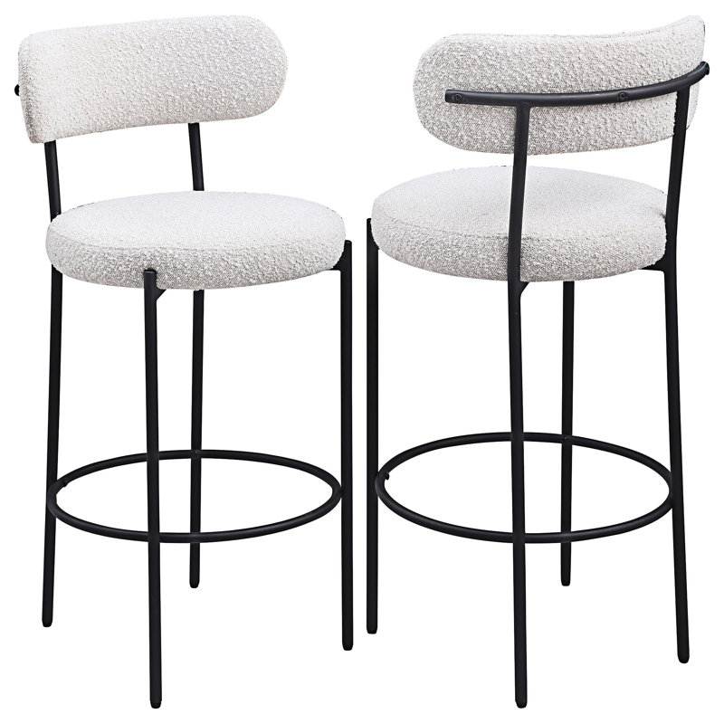 Upholstered Bar Chair (Set Of 2), Cream