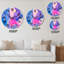 Horloge murale moderne bleue et rose-1826914972