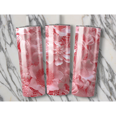 Choose Handmade Tumblers 591ml Vacuum Insulated Stainless Steel (18/8) Travel Tumbler with Straw