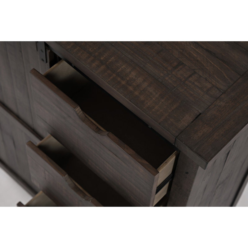 Commode combinée 4 tiroirs en bois massif l 43 po Zylpha, Bois de grange