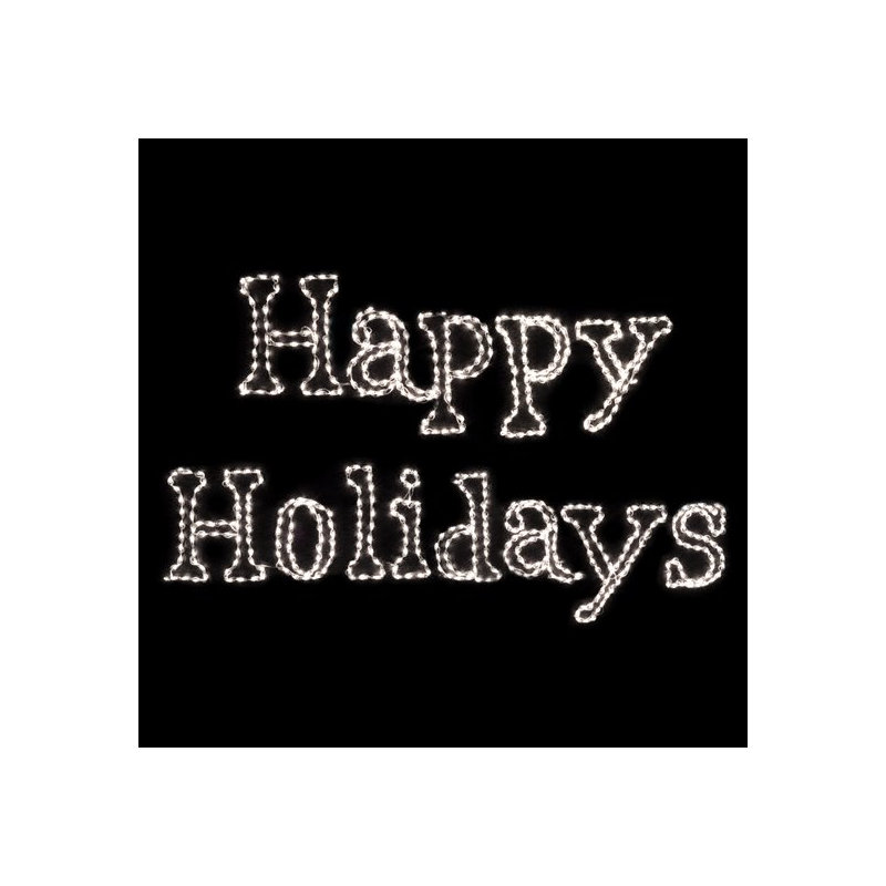 Panneau lumineux Happy Holiday, Blanc pur