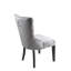 Chaise de salle à manger Madrid gris clair (ensemble de 2) avec pieds en bois espresso