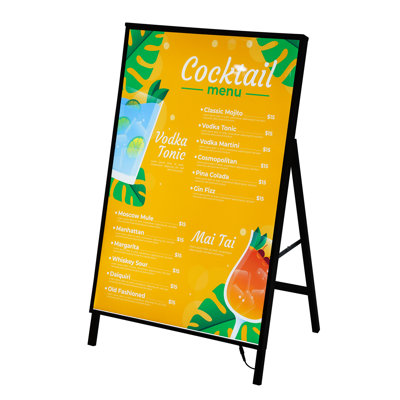 40'' H X 23.6'' W X 17.5'' D Floorstanding LED Poster Frame
