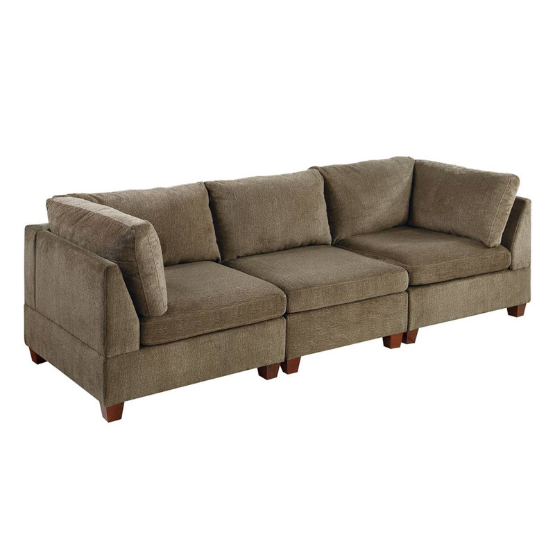 Canapé modulaire Elhamcci, Chenille grise