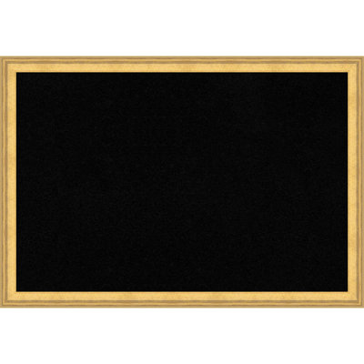 Tableau de bord en bois doré Owen, tableau d'affichage en liège noir, tableau d'organisation, tableau d'affichage