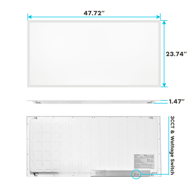 Éclairage à DEL à intensité variable 2 'x 4'