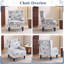  Fauteuil à oreilles avec dossier haut, fauteuil d'appoint rembourré pour le salon, la chambre à coucher, le bureau, floral bleu