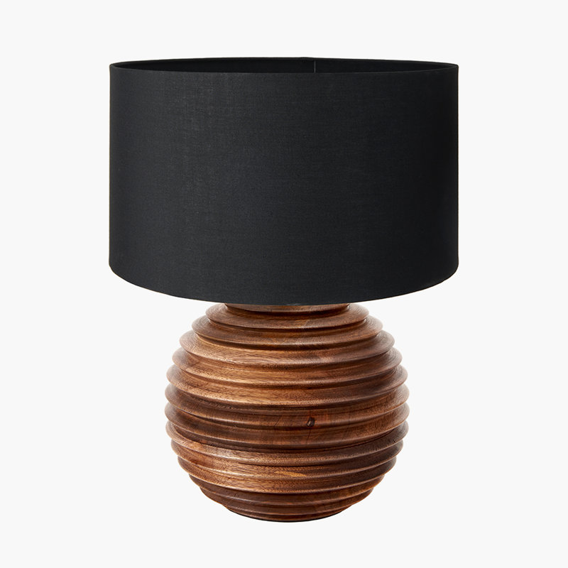 Table Lamp, Poly-Blend, 15.75" H x 11.81" W x 11.81" D, Black