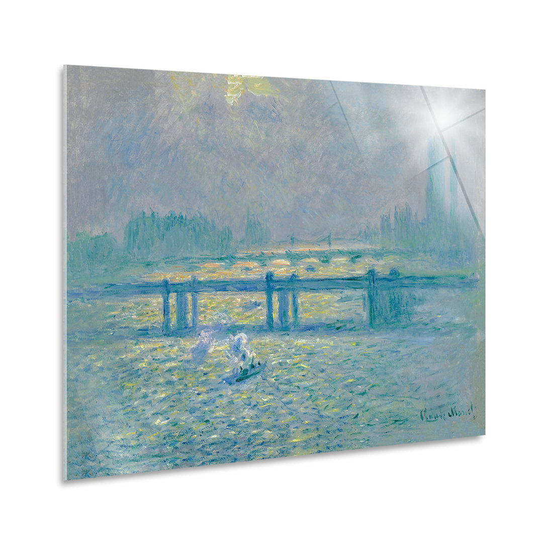 Wandbild Panorama mit Brücke von Claude Monet