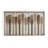 Wide Wood Framed Wall Décor with Raised Metal Paddles