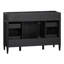 Meuble-lavabo autoportant de 122 cm (48 po) seulement, 6 tiroirs et 2 portes à fermeture amortie, noir